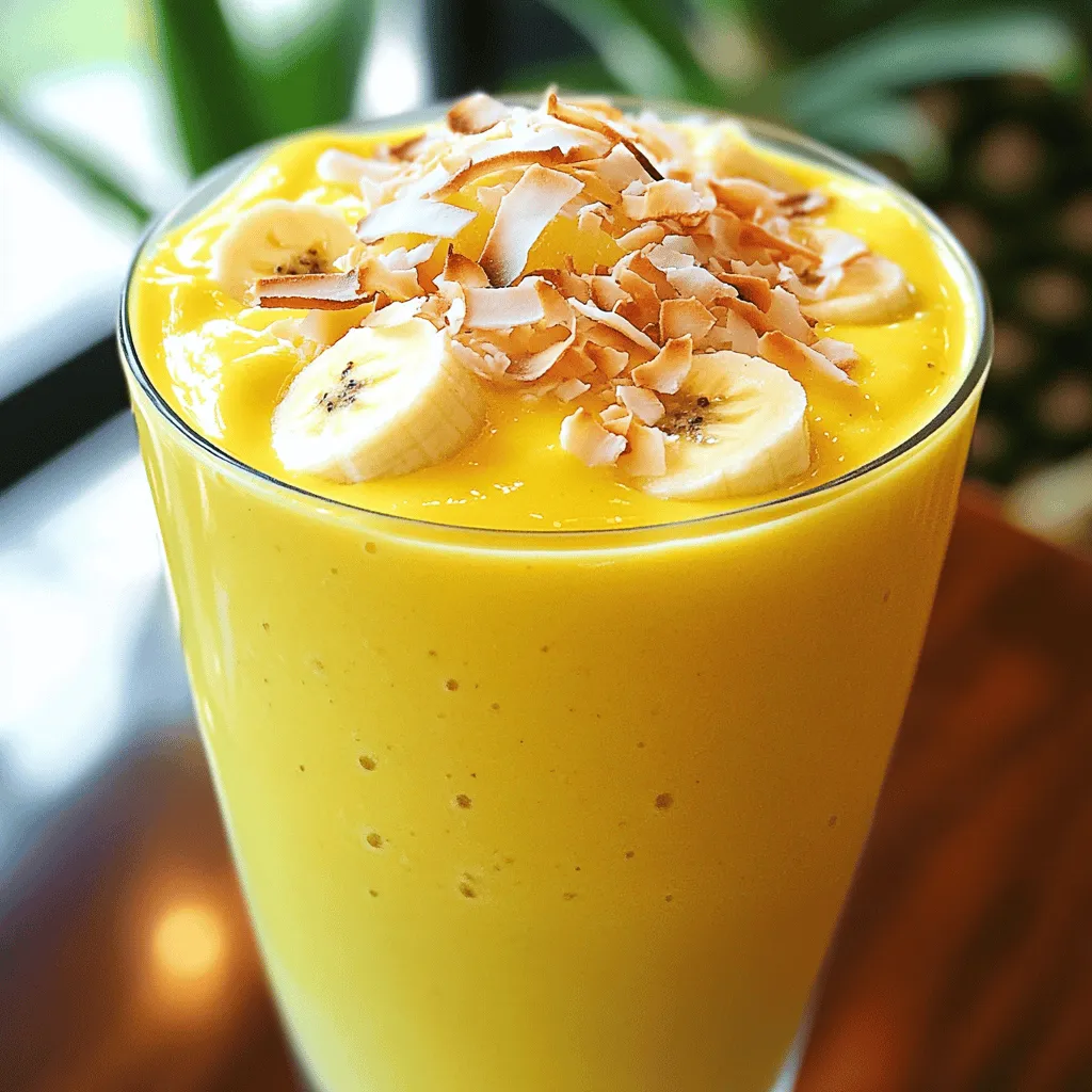Pineapple Coconut Smoothie Refreshing and Creamy Drink