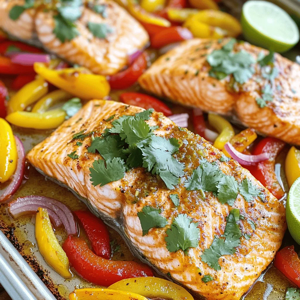 Sheet Pan Fajita Salmon Savory and Simple Recipe