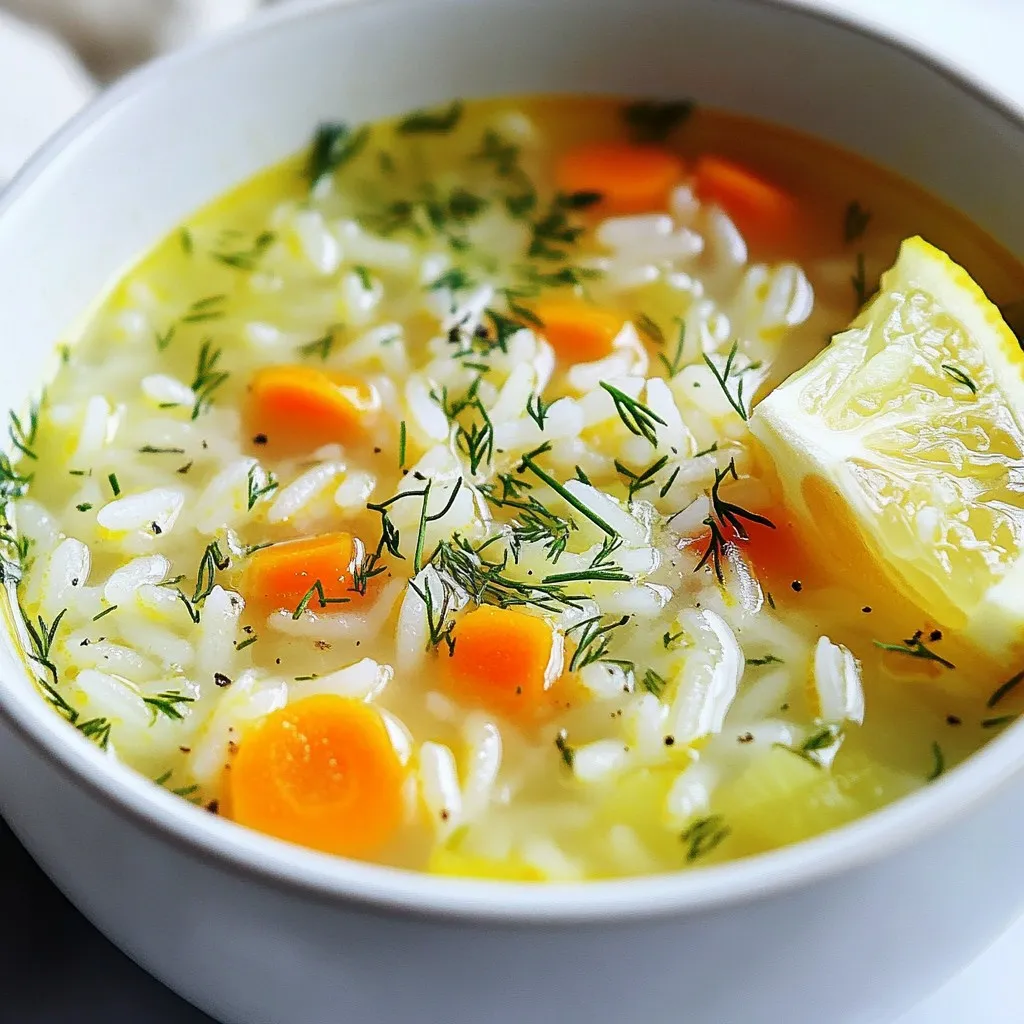 Greek Lemon Rice Soup Flavorful and Simple Recipe