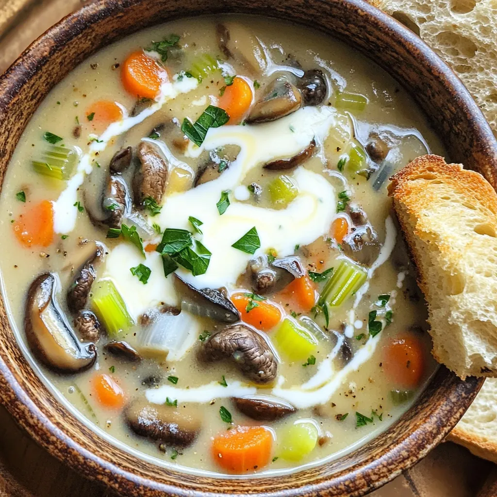 Creamy Wild Mushroom Soup Slow Cooker Delight