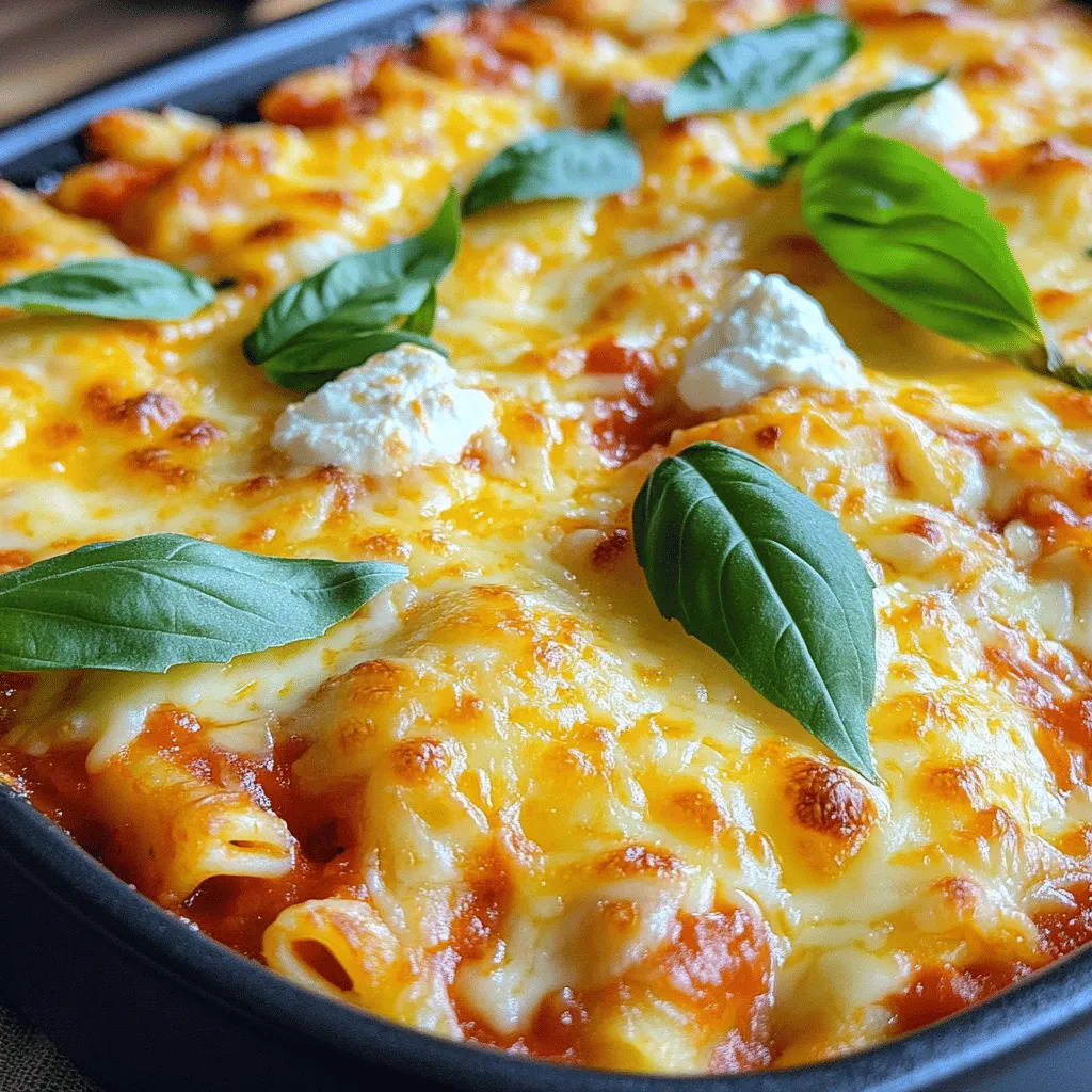 Irresistible Three Cheese Baked Ziti Comfort Dish