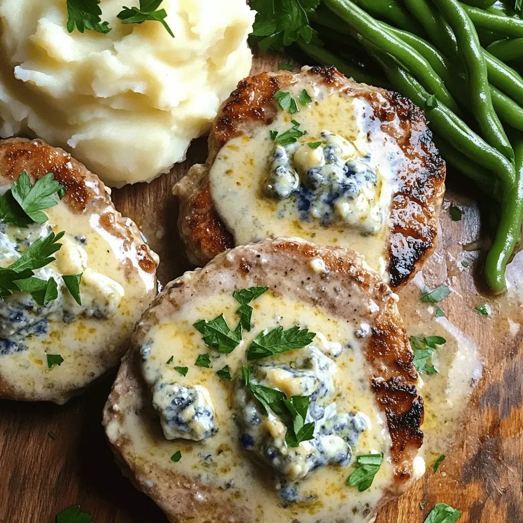 Pork Medallions with Blue Cheese Sauce Delight