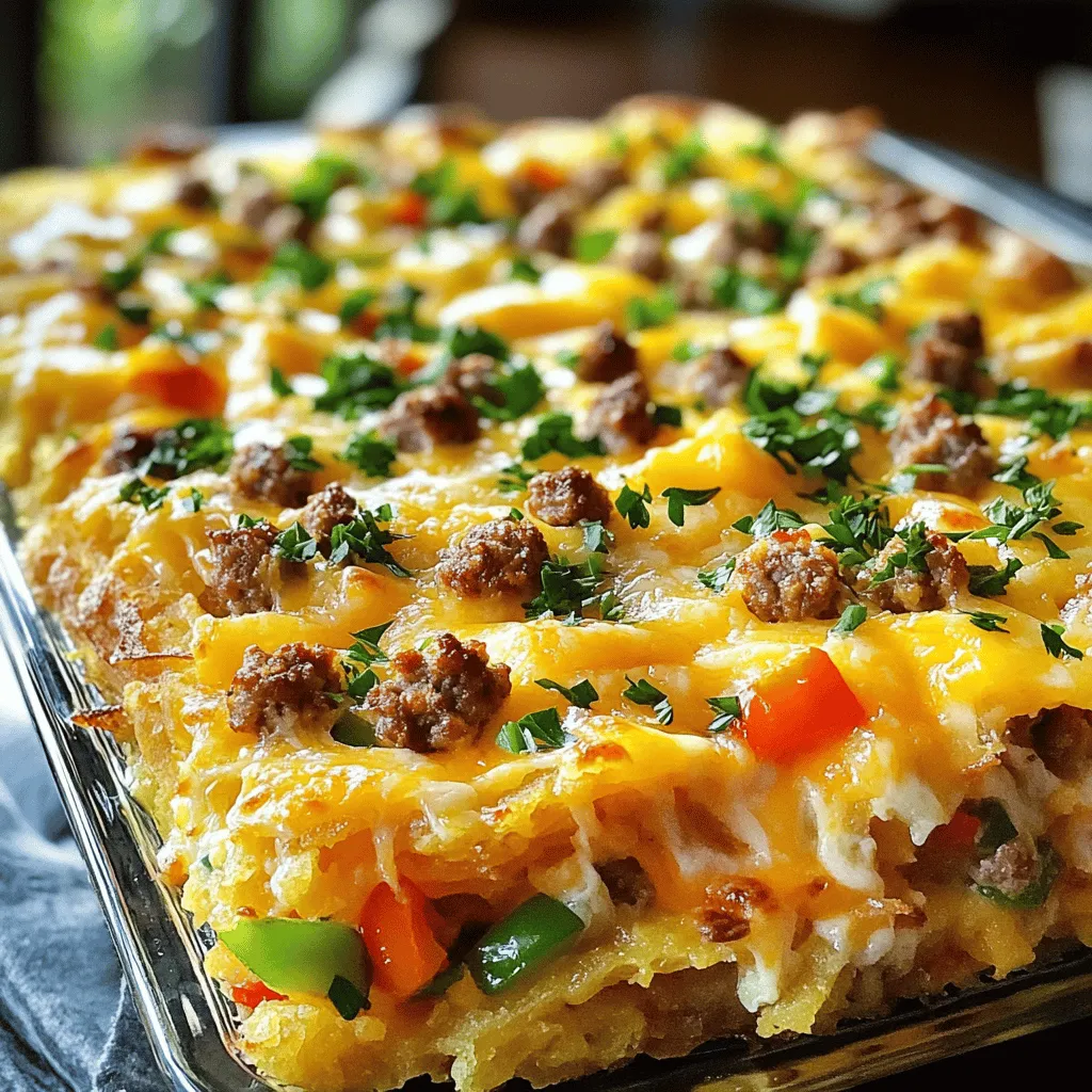 Savory Sausage and Egg Hashbrown Casserole Delight
