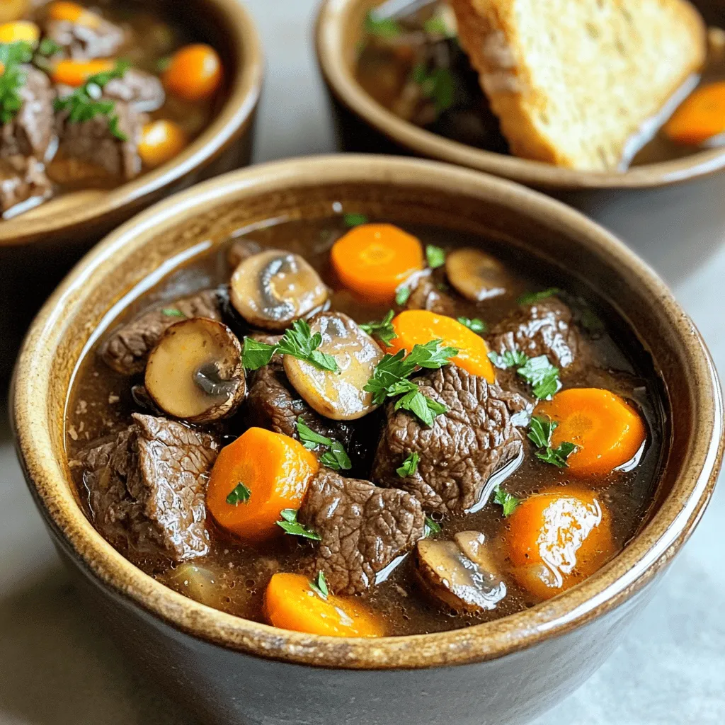 The heart of beef carbonnade stew lies in its simple yet rich ingredients. You need 2 pounds of beef chuck. This cut gives great flavor and tenderness when cooked slowly. Cut it into 1.5-inch cubes to ensure even cooking. Toss the beef with 2 tablespoons of flour to create a nice crust during browning.