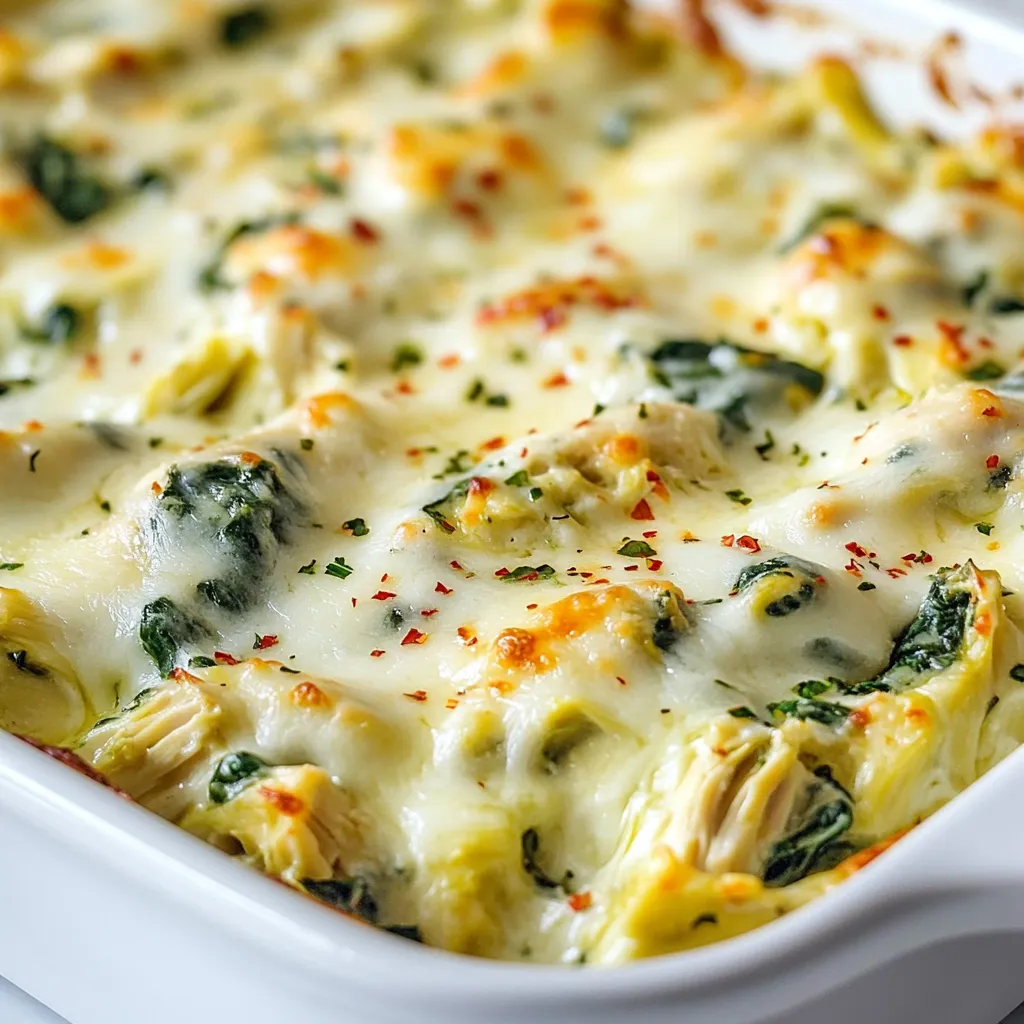 Savory Spinach Artichoke Chicken Casserole Delight