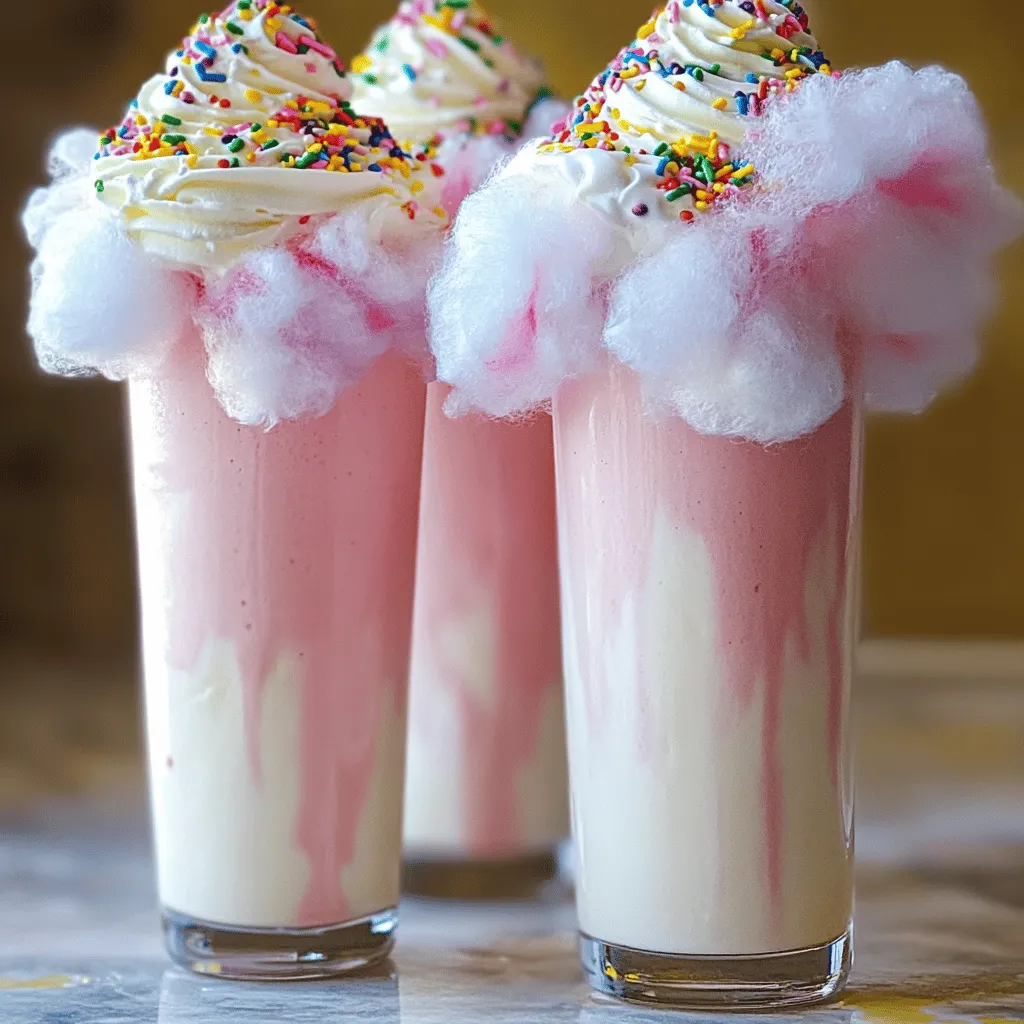 Cotton Candy Milkshake Delight Simple and Fun Treat