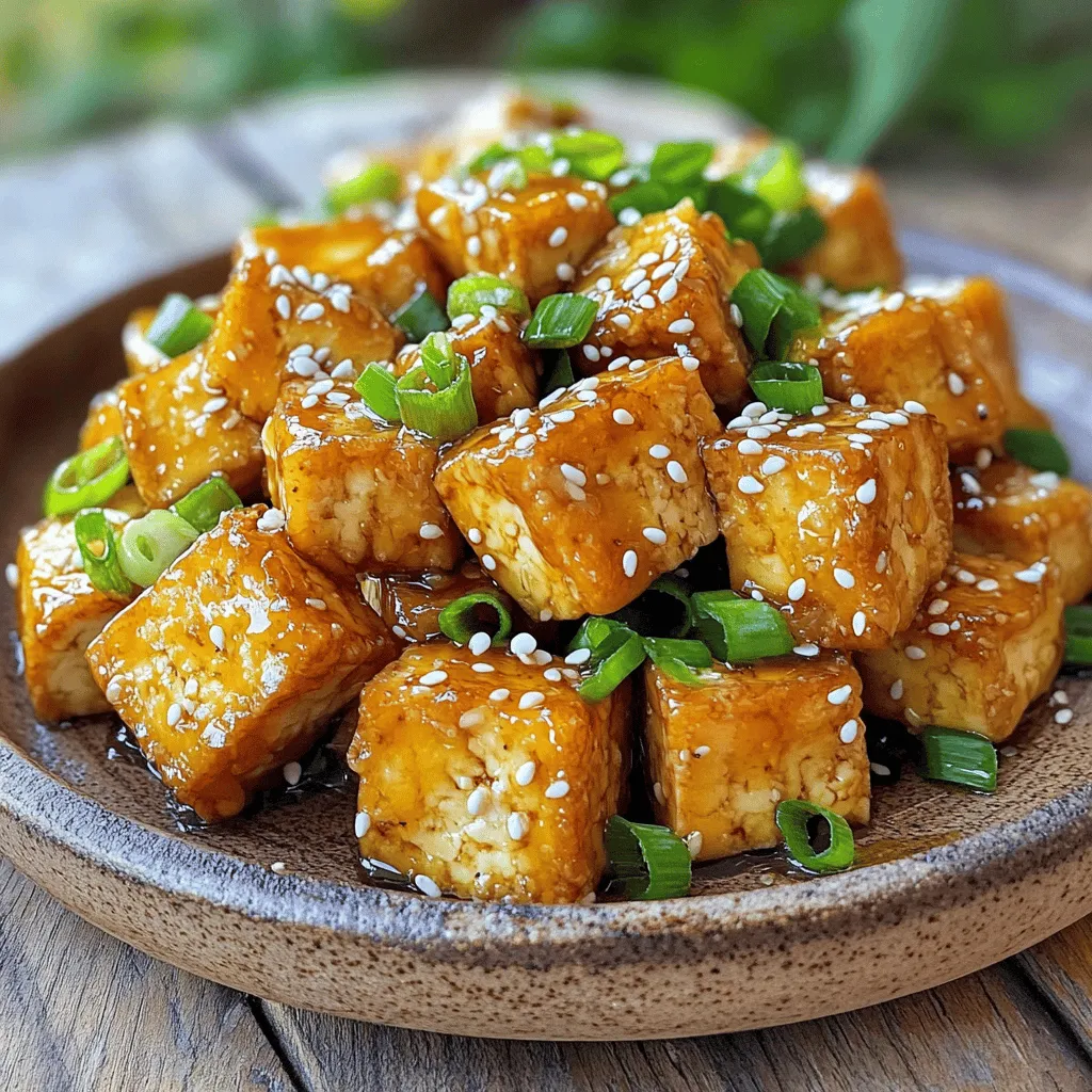 Honey Garlic Tofu Crispy Air Fryer Delight