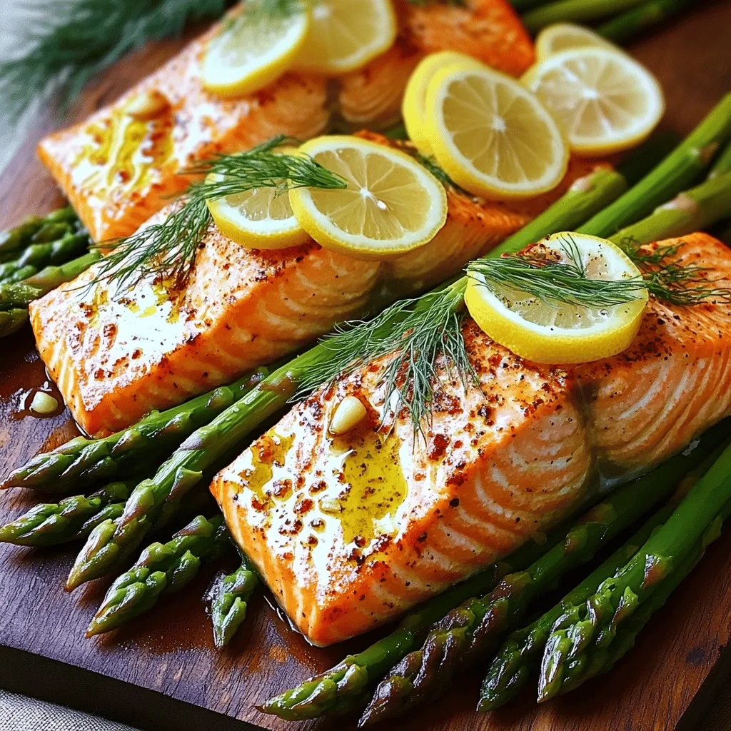 Savory Baked Salmon in Foil with Asparagus Dish