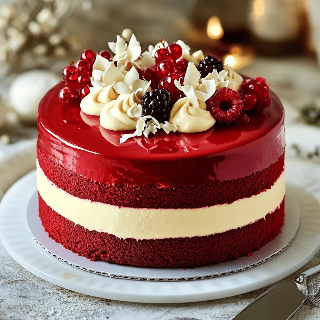 What ingredients are essential for red velvet cake? To create a great red velvet cake, you need a few key ingredients. First, use 2 ½ cups of all-purpose flour. This forms the base of your cake. Next, add 1 ½ cups of granulated sugar for sweetness. You also need 1 teaspoon of baking soda and salt to help the cake rise. A touch of cocoa powder, about 1 teaspoon, gives it a hint of chocolate flavor.