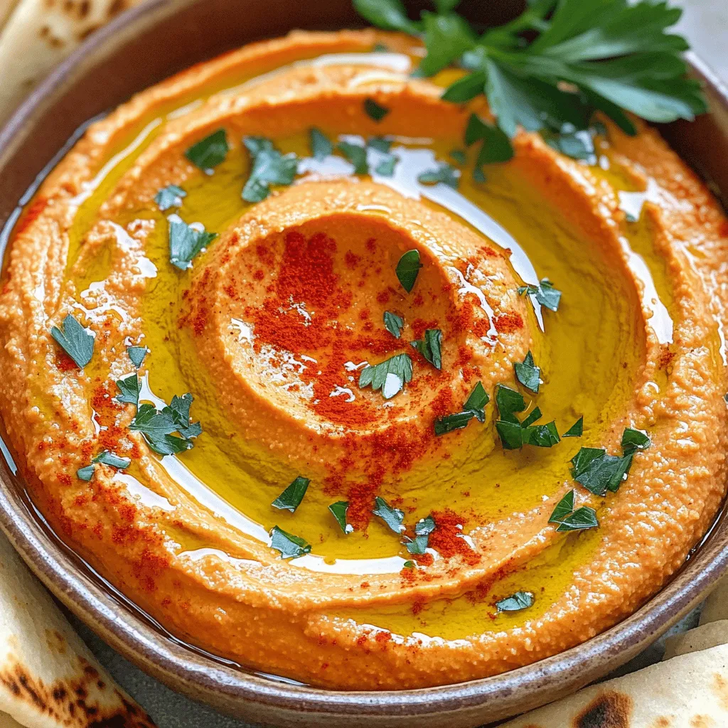 Roasted Red Pepper Hummus Flavorful and Simple Recipe
