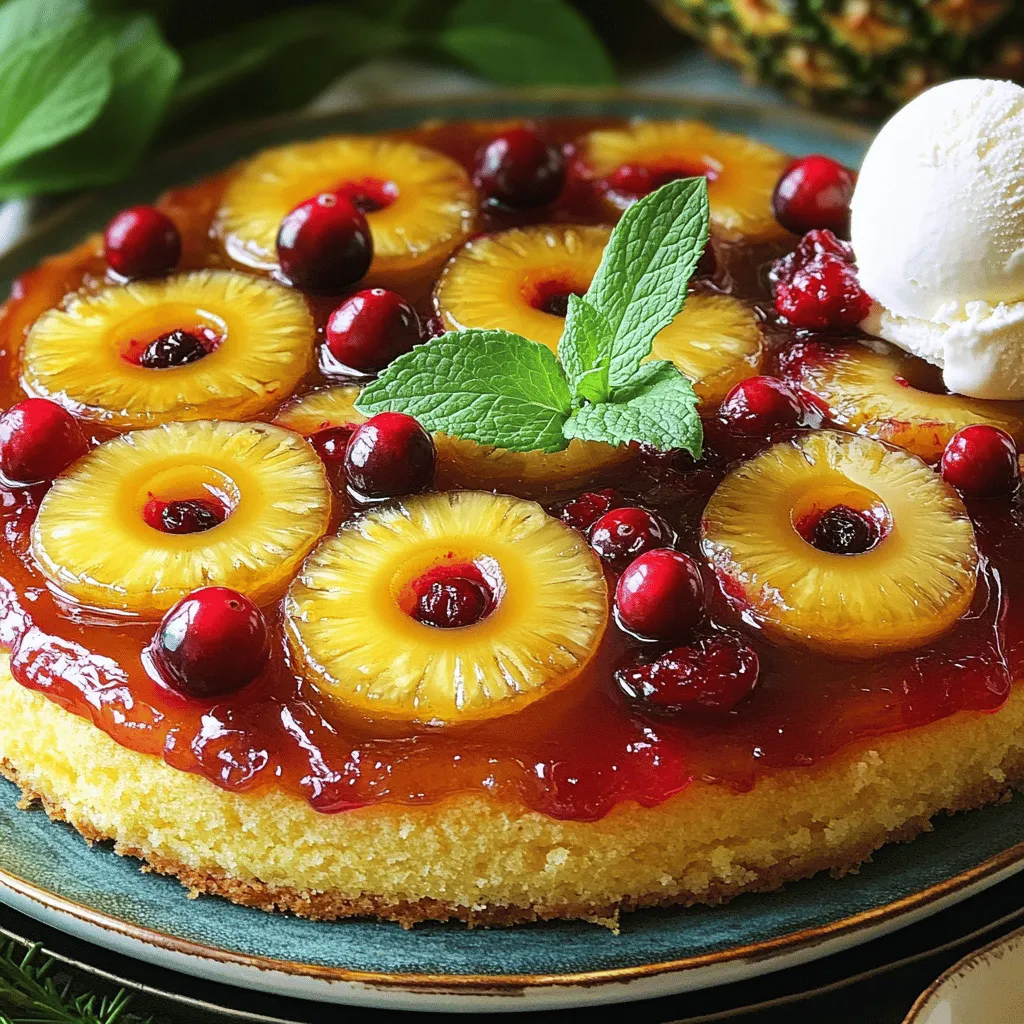 Cranberry Pineapple Upside-Down Cake Irresistible Delight