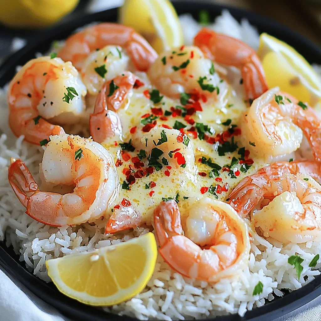 Garlic Butter Shrimp and Rice Flavorful Dinner Delight