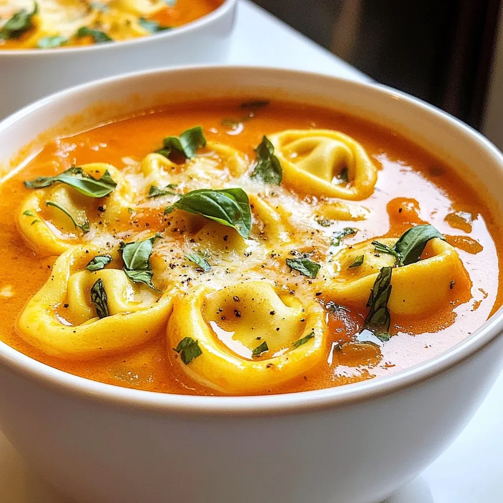 Creamy Tomato Basil Tortellini Soup Easy and Delicious