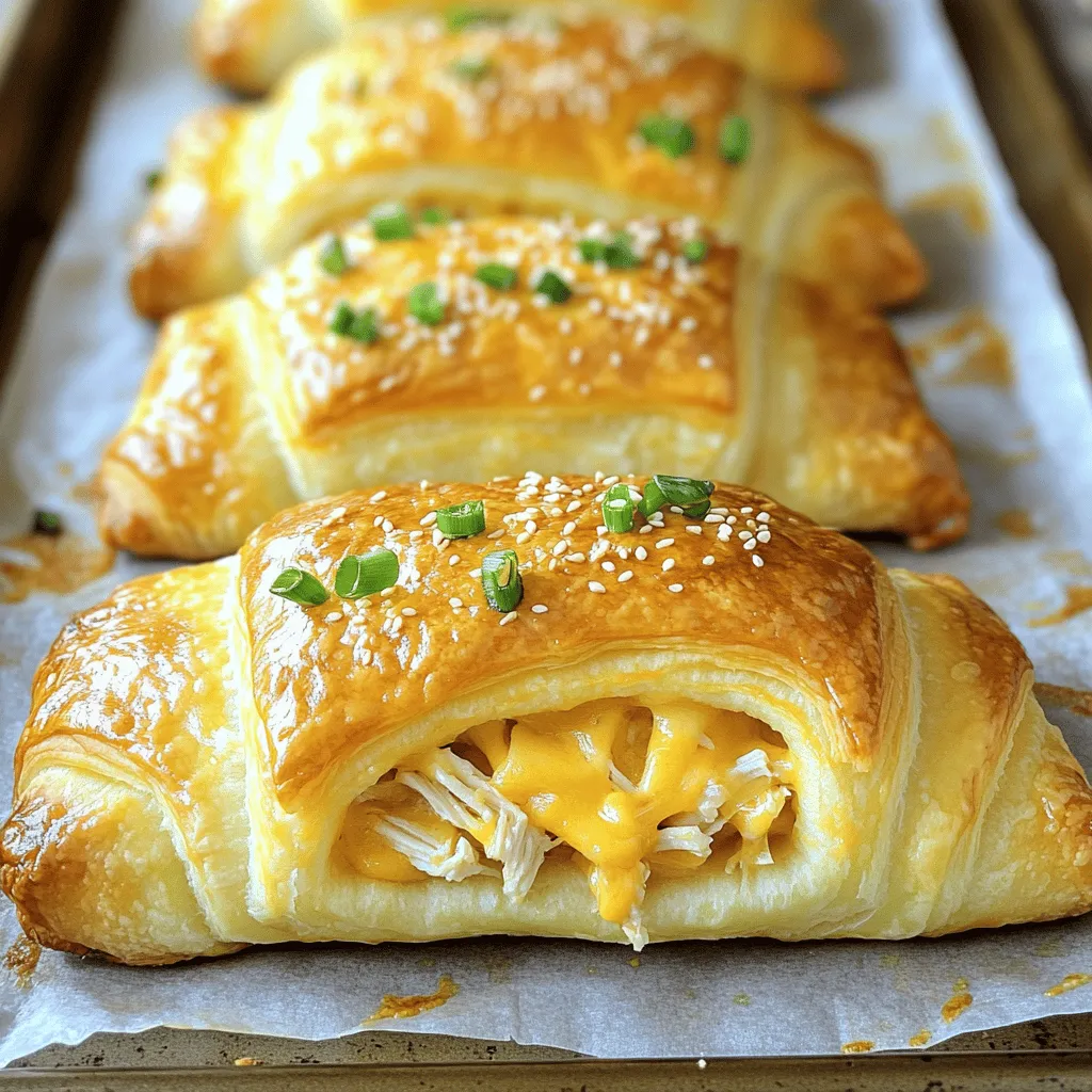 Cheesy chicken crescent rolls are a fun snack that bursts with flavor. They combine creamy cheese and tender chicken in a flaky crescent dough. These rolls are quick to make and perfect for any time.