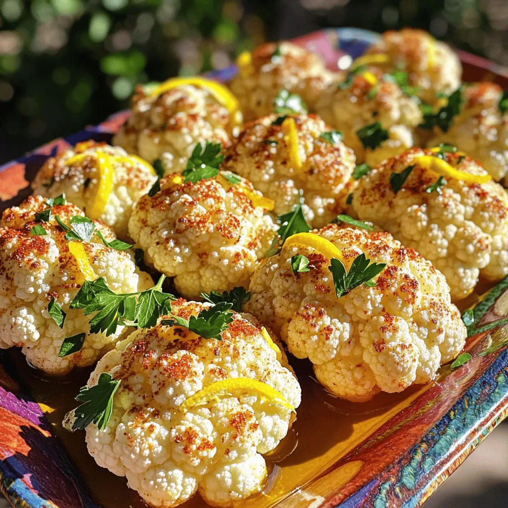 Lemon Garlic Roasted Cauliflower Flavorful Side Dish