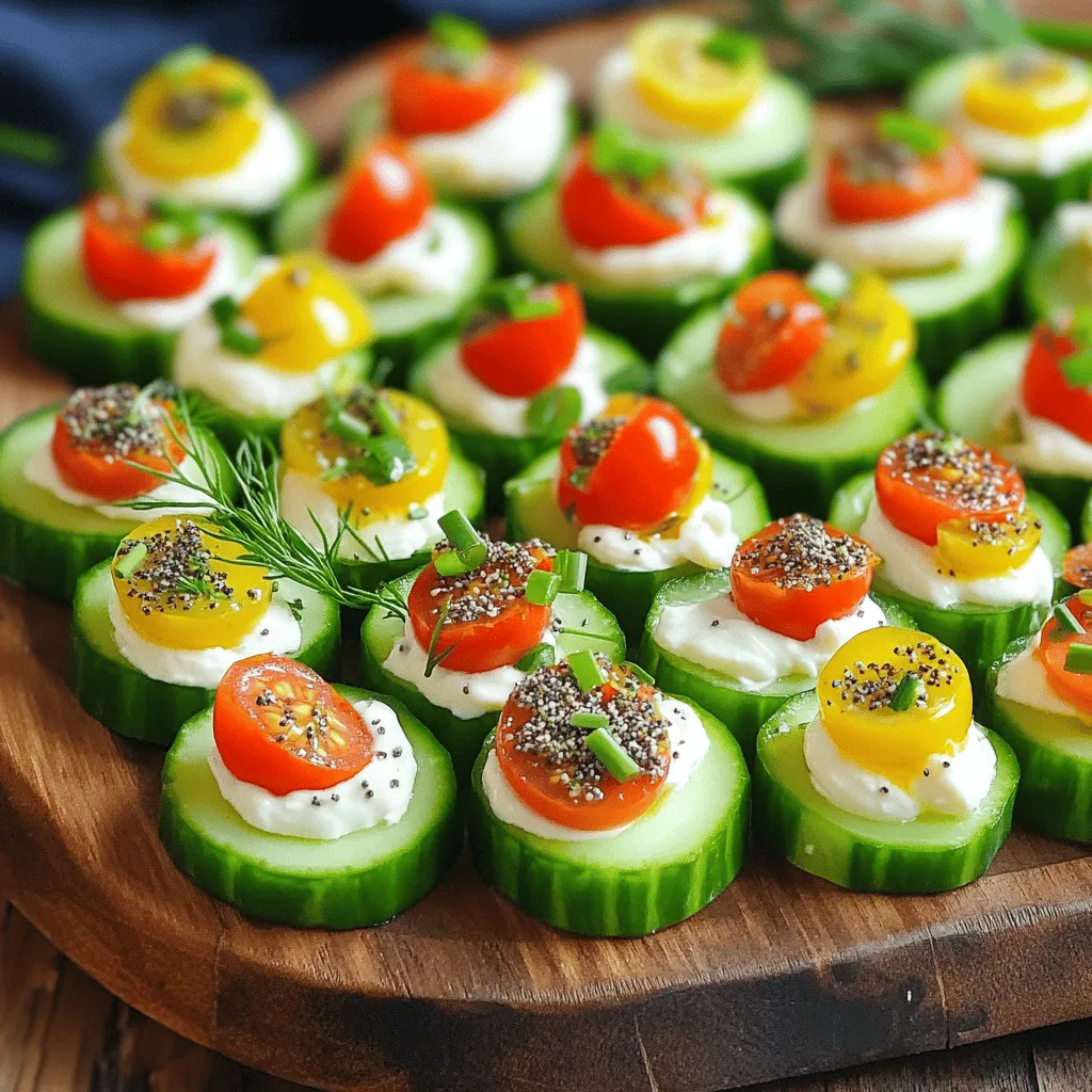 Everything Bagel Cucumber Bites Flavorful Party Snack