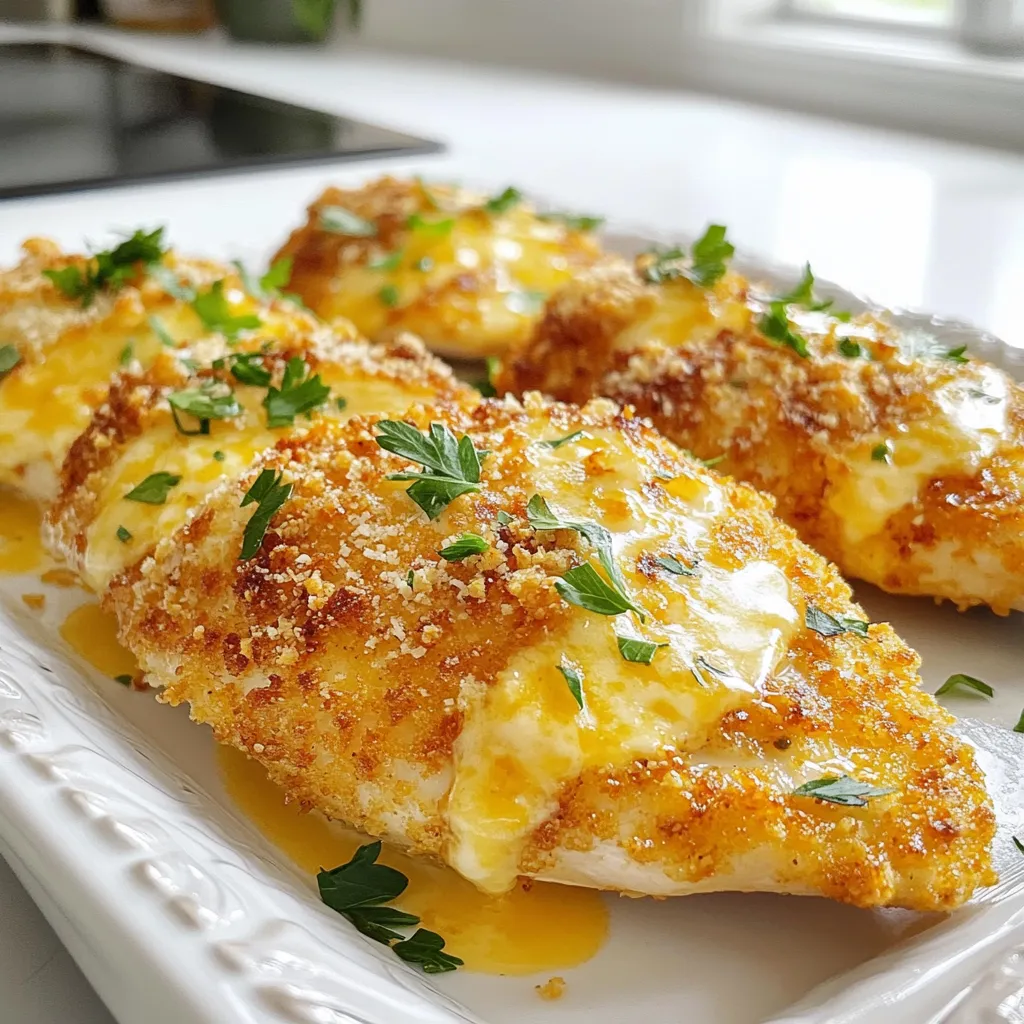 Parmesan Chicken with Garlic Sauce Savory Delight