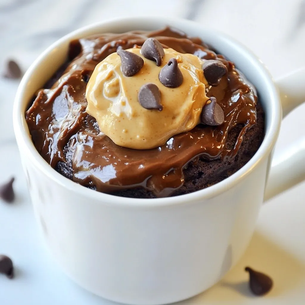 Chocolate Peanut Butter Mug Cake Quick and Easy Recipe