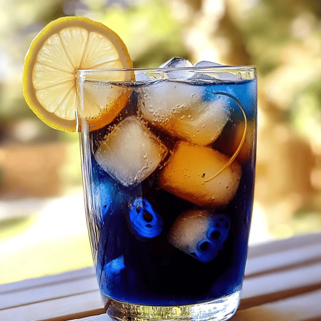 The iced butterfly pea flower tea latte has vibrant colors and unique flavors. Let