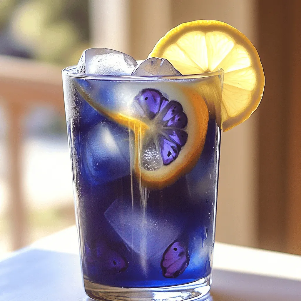 Iced Butterfly Pea Flower Tea Latte Refreshing Delight