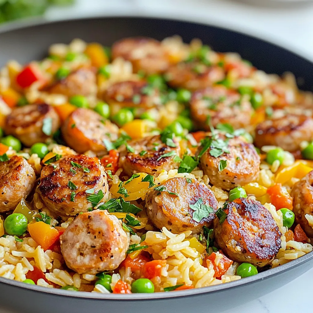 One-Pan Sausage and Rice Skillet Quick Dinner Fix