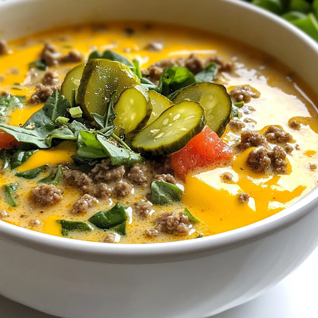 Keto Cheeseburger Soup Hearty and Flavorful Delight