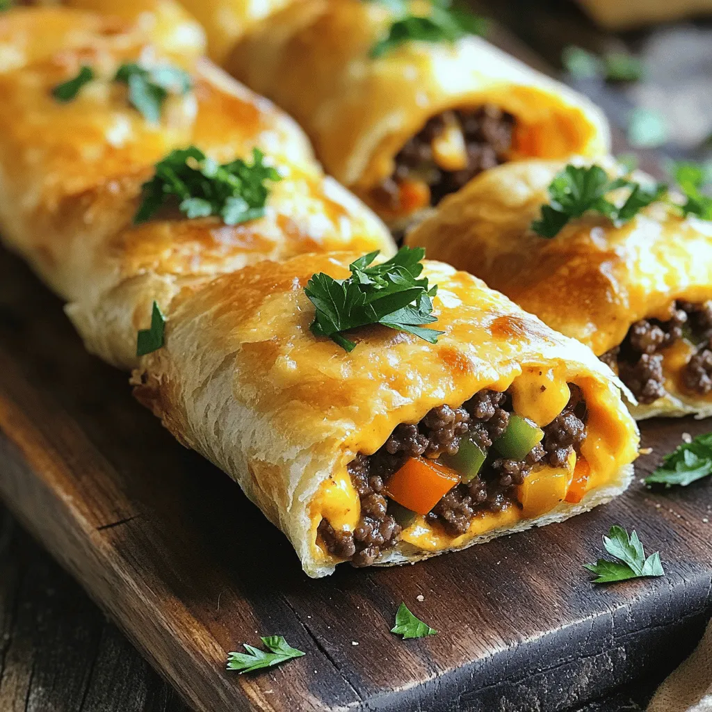 Cheesy Beefy Roll-Ups Recipe for Savory Comfort Meal