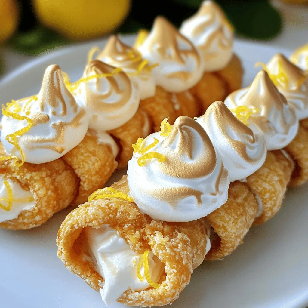 Lemon Meringue Pie Cannolis Delightful Dessert Treat