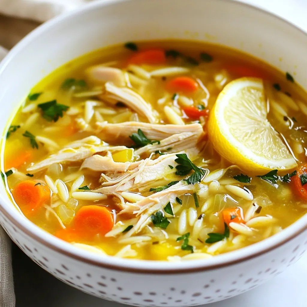 Greek Lemon Chicken Soup Flavorful and Comforting Dish