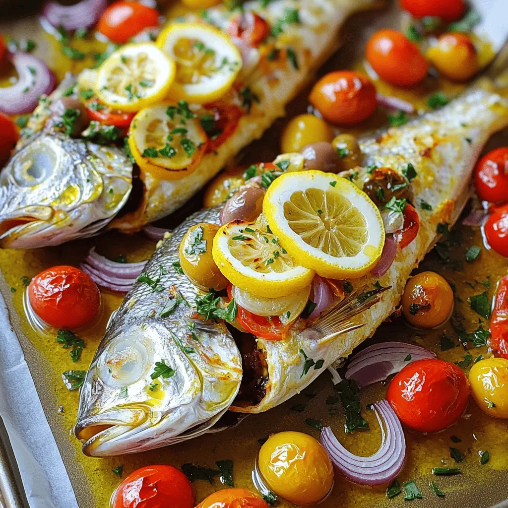 The key ingredients for Mediterranean Baked Fish are simple yet flavorful. You need fresh fish, olive oil, herbs, lemon, and vegetables.