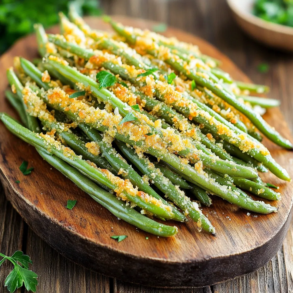 Air Fryer Garlic Parmesan Green Bean Fries Recipe
