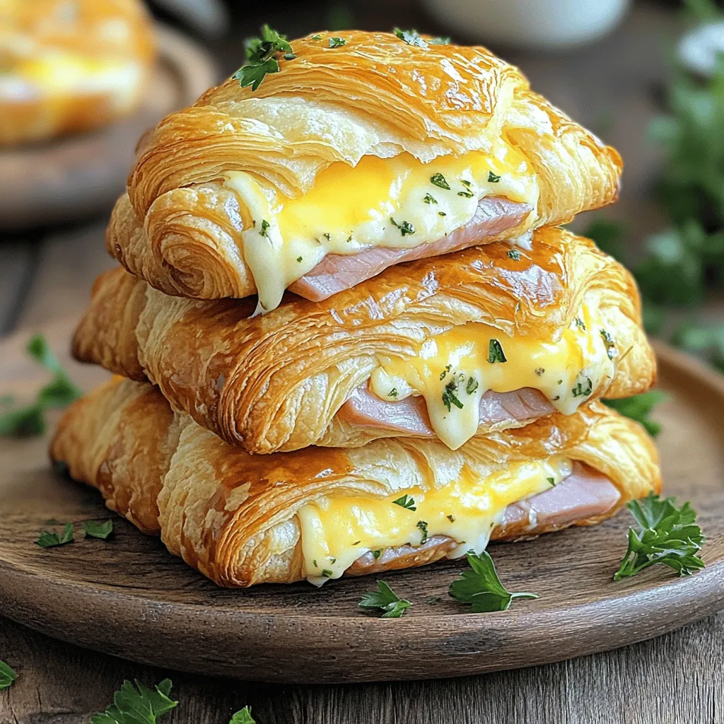 Baked Ham and Cheese Croissants Easy Family Meal