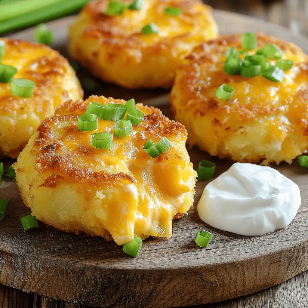 - 4 medium-sized russet potatoes - 1 cup shredded sharp cheddar cheese - 1/2 cup grated Parmesan cheese