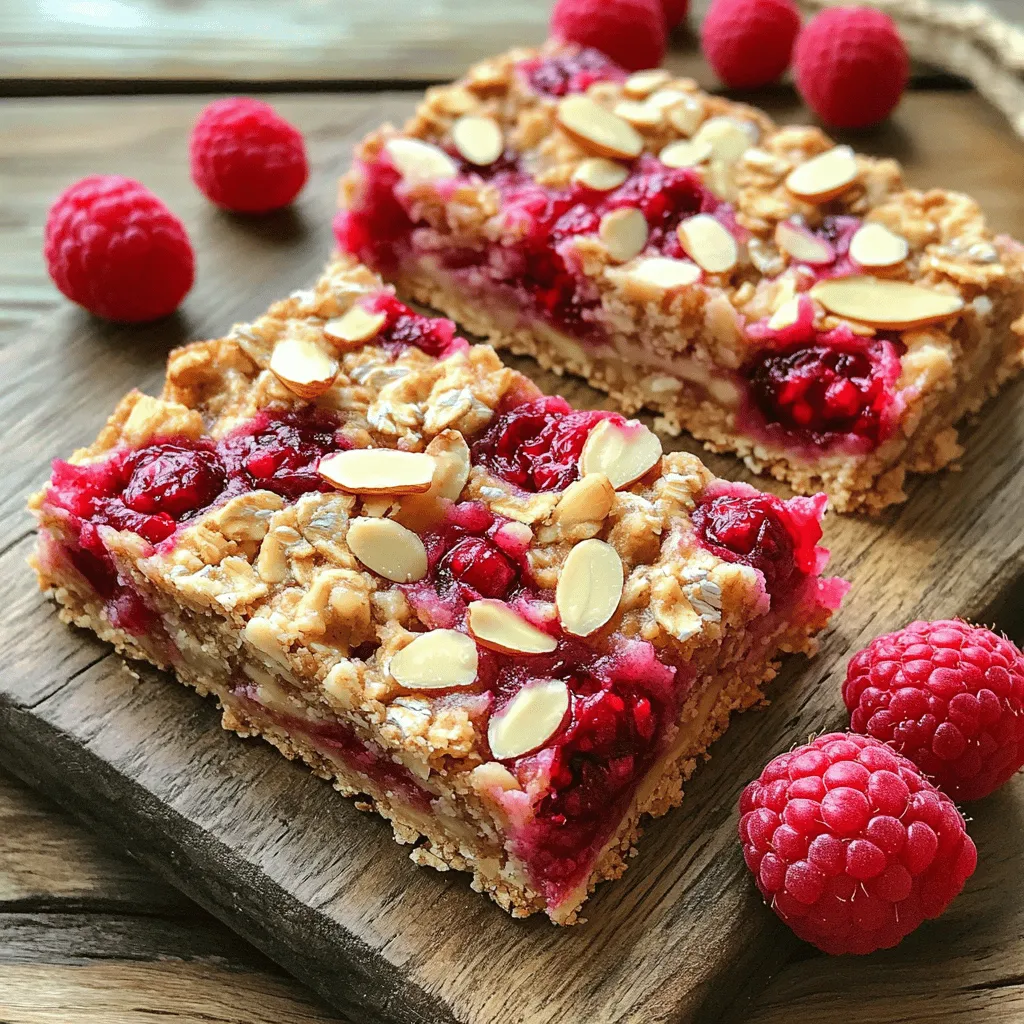 Raspberry Almond Oat Bars Healthy Snack Option