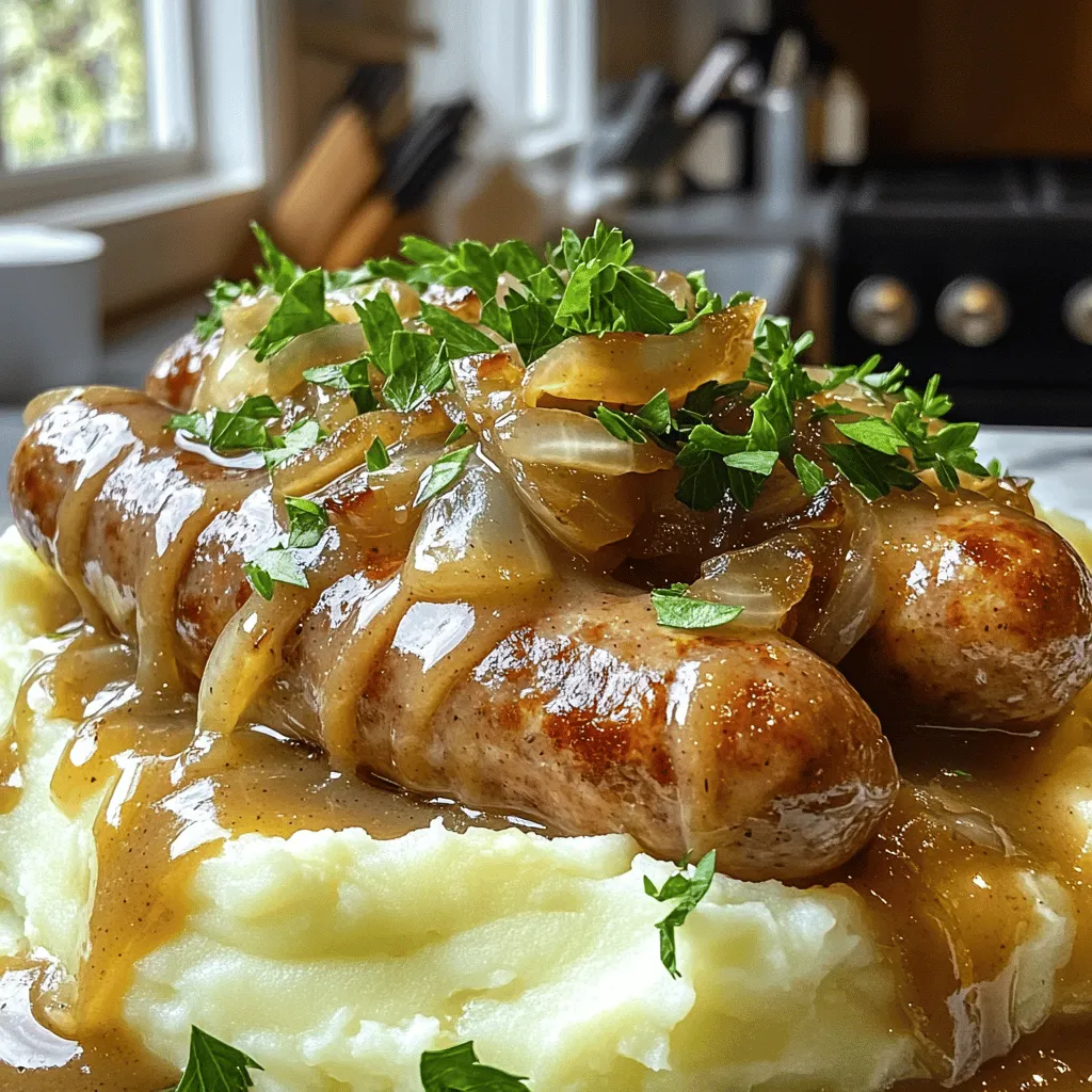 To make a great bangers and mash recipe, you need a few key ingredients. First, you