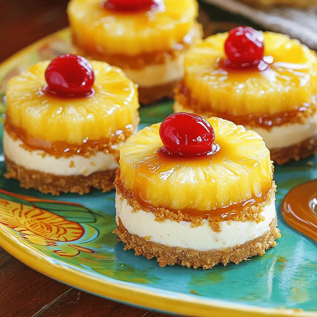 Delicious Mini Pineapple Upside Down Cheesecakes Treat