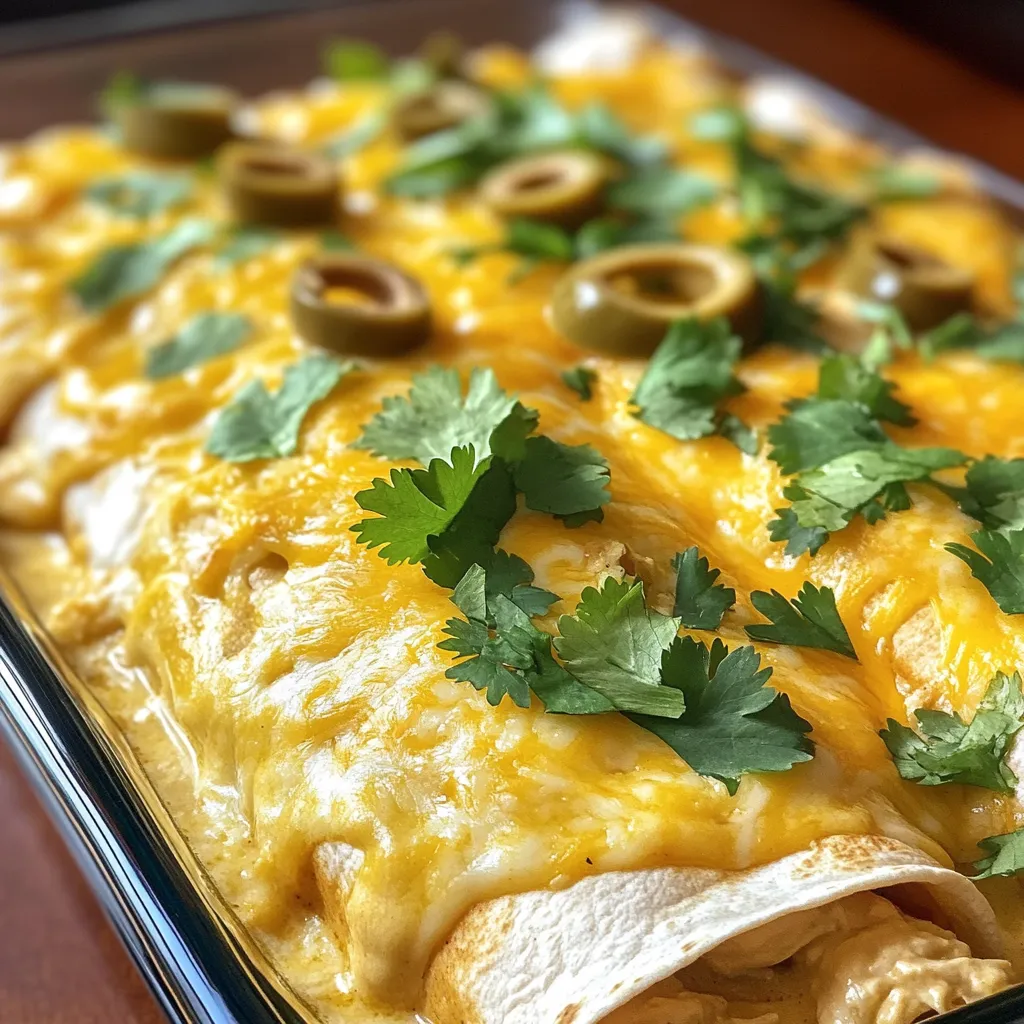 Slow Cooker Creamy Chicken Enchiladas Tasty Dish