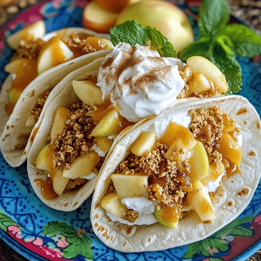 Apple cheesecake tacos are a fun twist on classic desserts. They combine sweet apples and rich cheesecake in a taco shell. This dessert is both tasty and easy to make. You get the creamy texture of cheesecake and the crunch of apples in every bite.