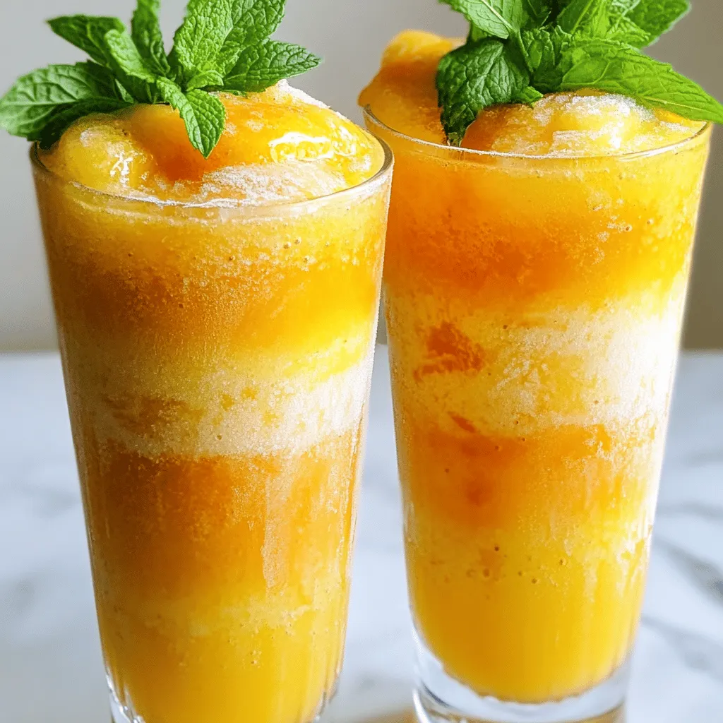 To make a great frozen peach lemonade, you need just a few simple peach lemonade ingredients. First, fresh or frozen peaches are key. They add the sweet flavor we love. Aim for about 2 cups. If you use fresh peaches, wash and slice them first.