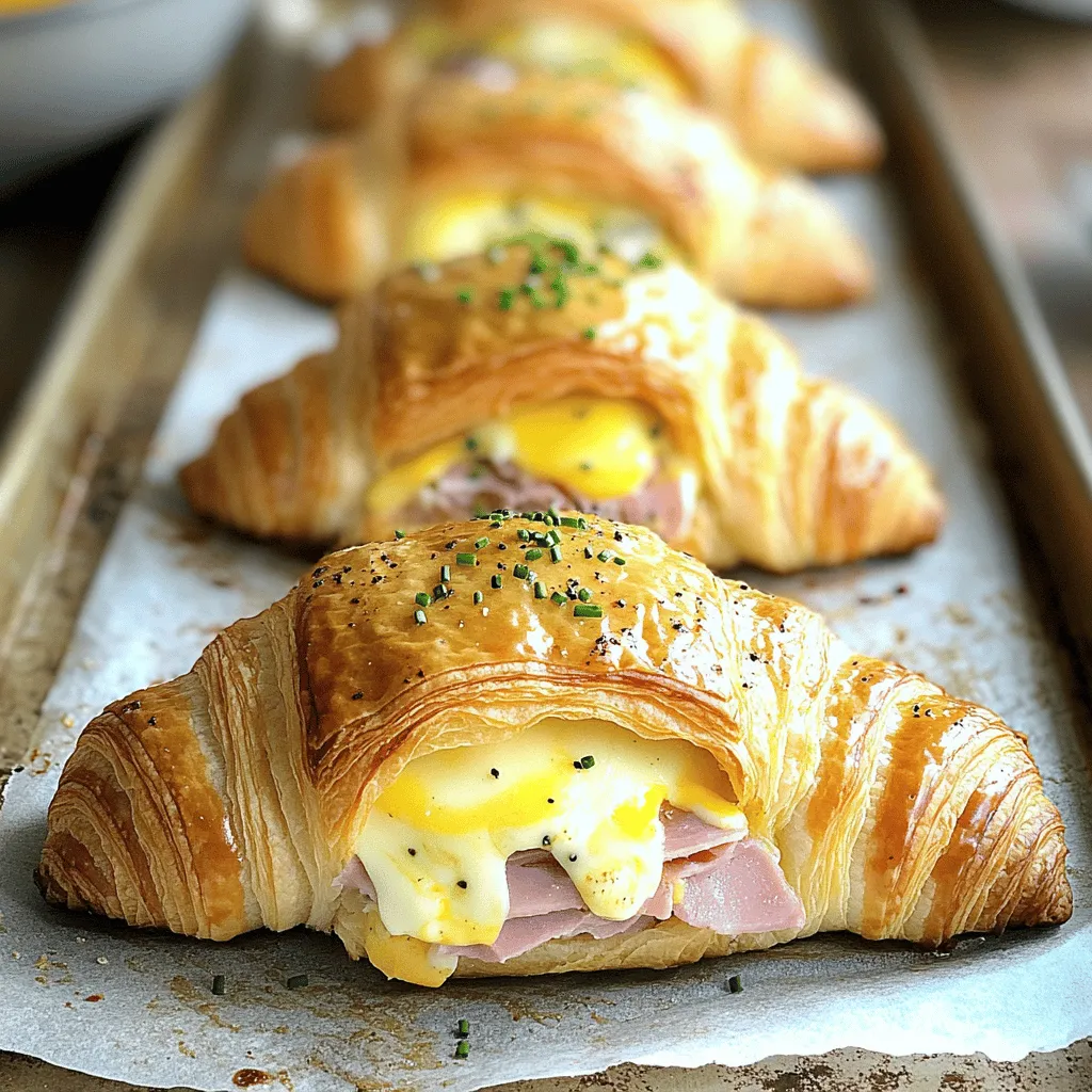 Baked Ham Cheese Croissants Irresistible and Simple