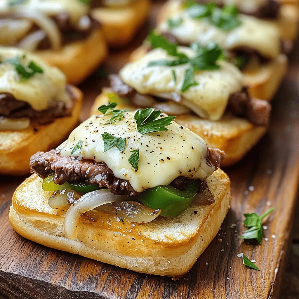 To make great Philly cheesesteak sliders, you