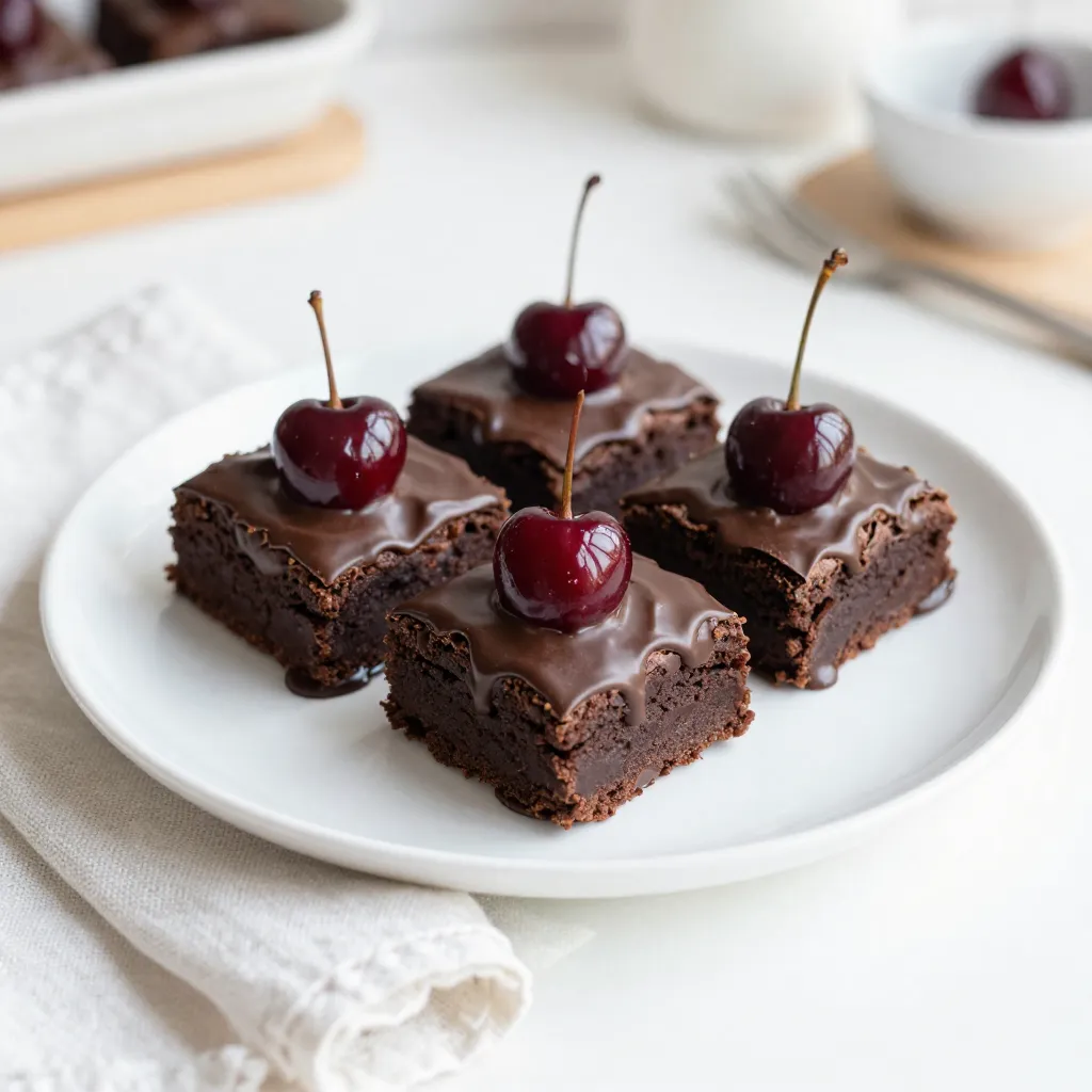 Chocolate Covered Cherry Brownies Irresistible Delight
