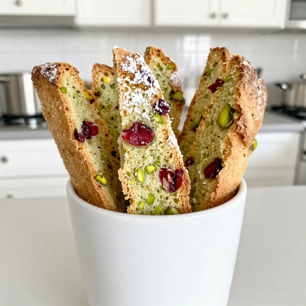 Pistachio Cranberry Biscotti Flavorful Crunchy Treat