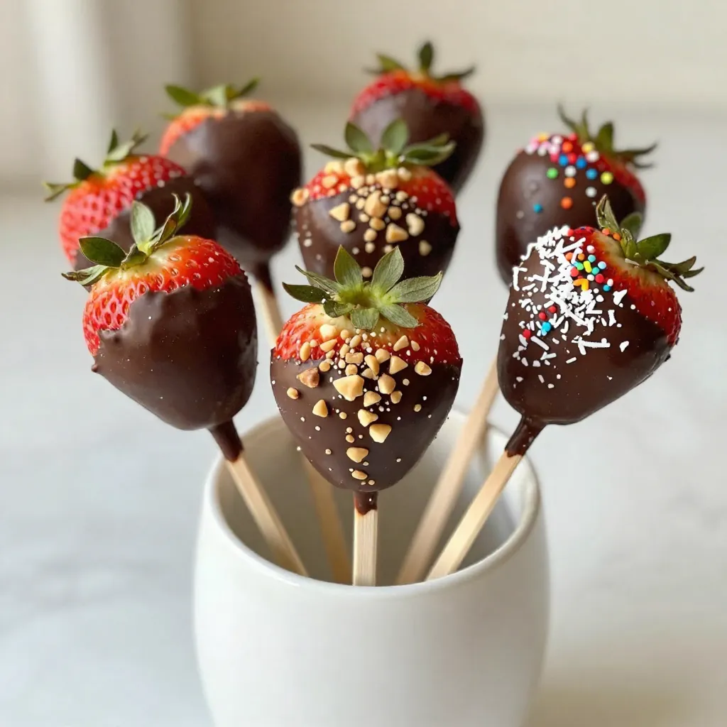 Chocolate Covered Strawberry Pops Delightful and Easy Treat
