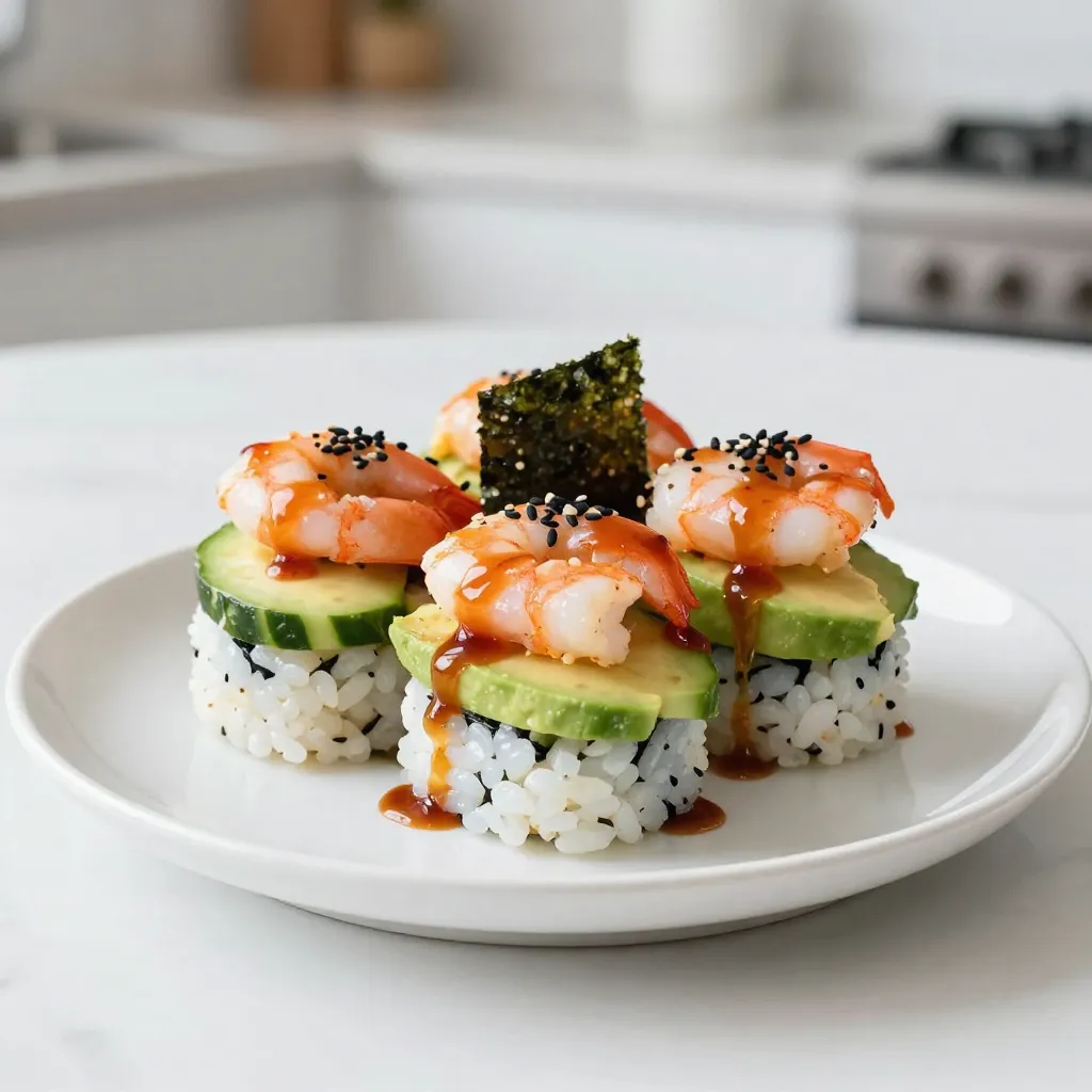 Spicy Shrimp Sushi Stacks Fresh and Flavorful Delight