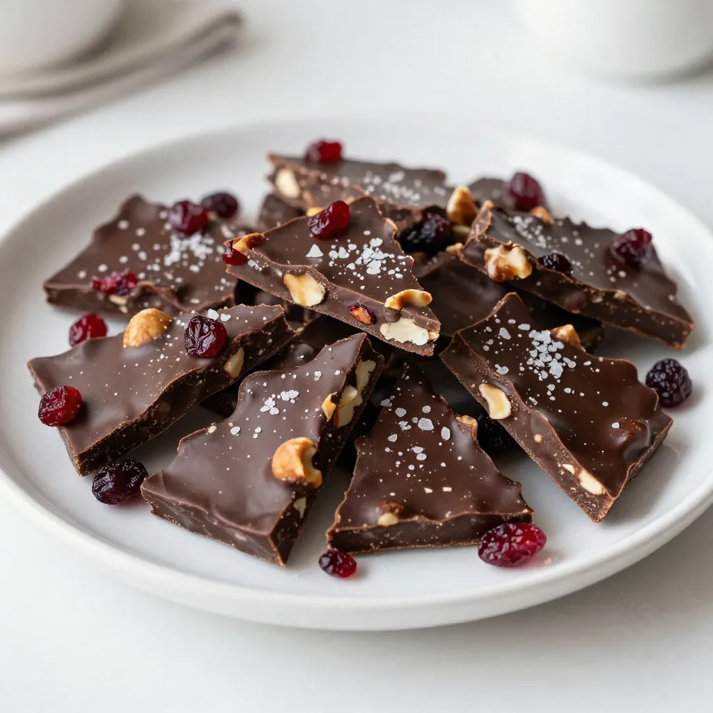 Dark Chocolate Sea Salt Bark Simple Gourmet Treat