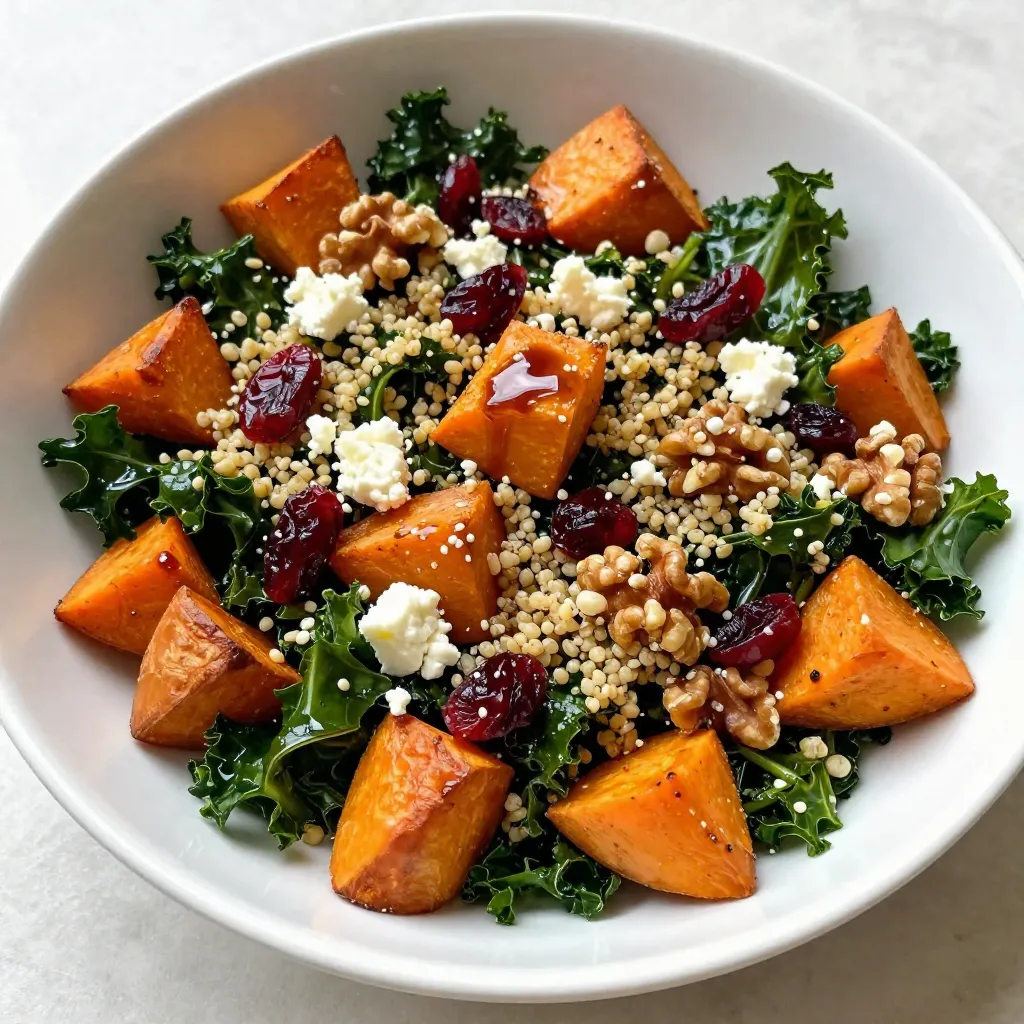 Roasted Sweet Potato Kale Salad Healthy and Delicious Mix