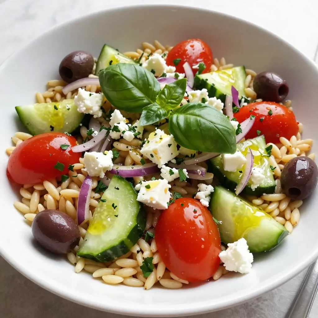 Greek Orzo Pasta Salad Flavorful and Fresh Recipe