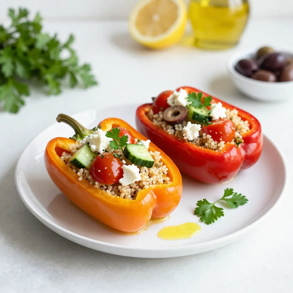 Greek Stuffed Peppers Tasty and Hearty Meal