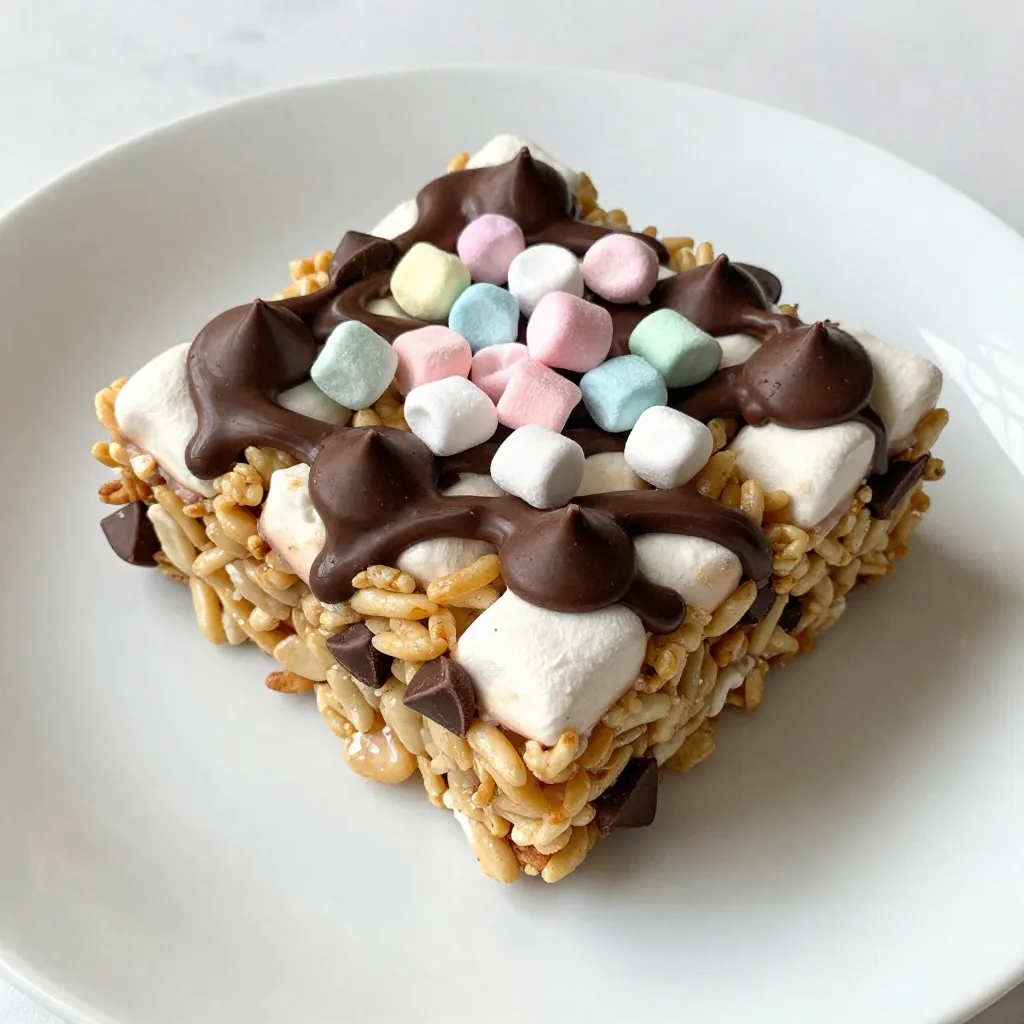 Chocolate Marshmallow Rice Krispie Treats Delight